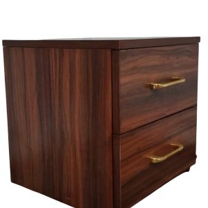 Royal Walnut Nightstand 2 Drawer Bedside Table